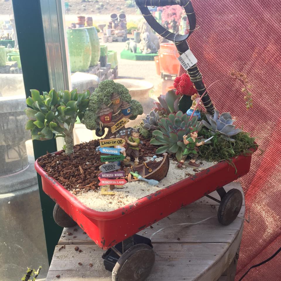 Red wagon garden